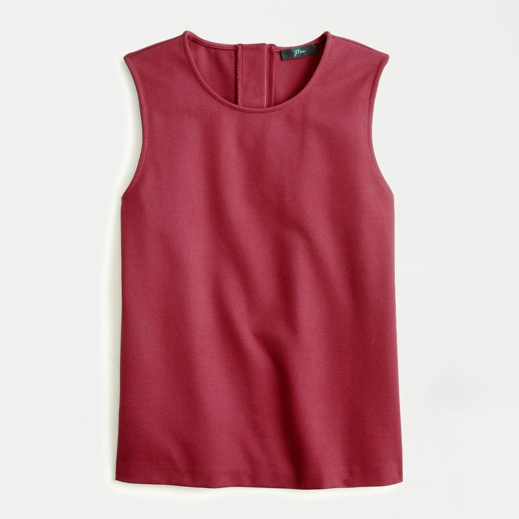 Nwt Large J. Crew Jeweled Button-Back Ponte Top